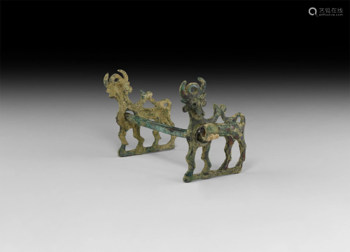 Luristan Horse Bit with Mythical Beasts