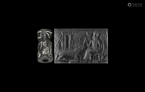 Cylinder Seal with Court Scene