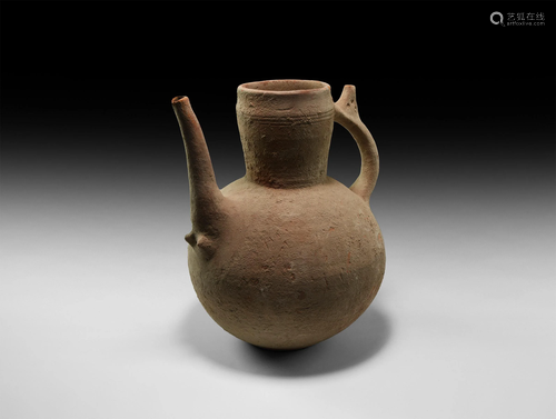 Luristan Spouted Jar with Animal Handle