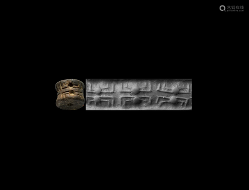 Mesopotamian Jemdet Nasr Type Cylinder Seal