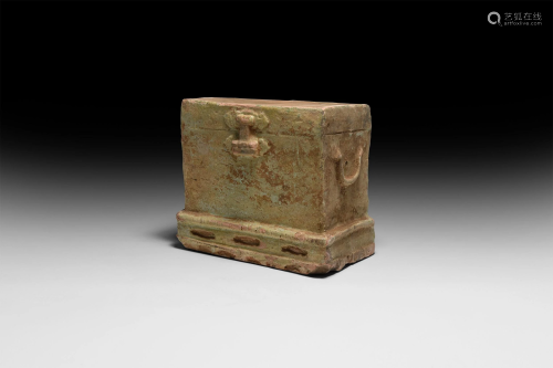 Chinese Ming Green Glazed Funerary Chest