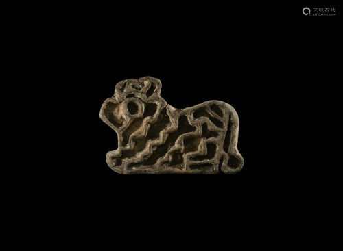 Large Indus Valley Feline Openwork Seal Matrix