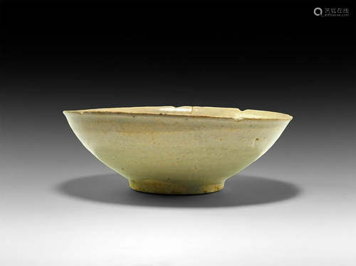 Large Chinese Tang Footed Bowl