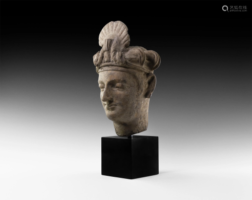 Gandharan Terracotta Head of a Bodhisattva