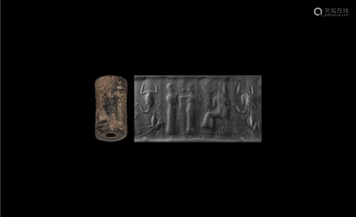 Mitanni Cylinder Seal with Figures and Scorpion