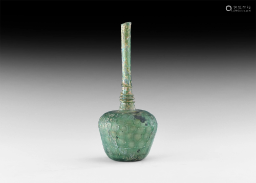 Islamic Green Glass Honeycomb Vessel