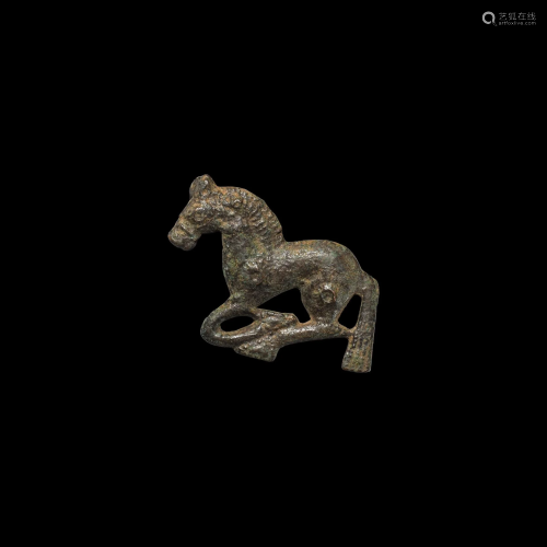 Chinese Ordos Galloping Horse Belt Fitting