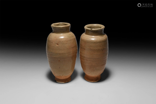 Chinese Song Glazed Jar Pair