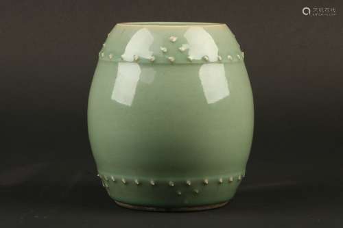 CELADON GLAZED DRUM