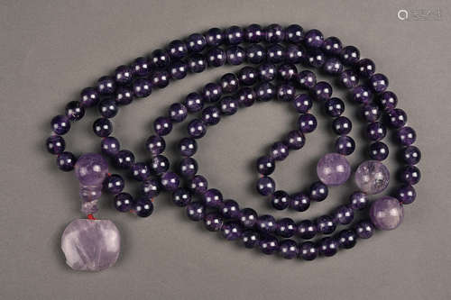 AMETHYST COURT ROSARY QING DYNASTY