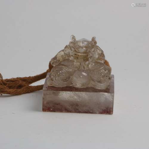 ROCK CRYSTAL SEAL STAMP QING DYNASTY
