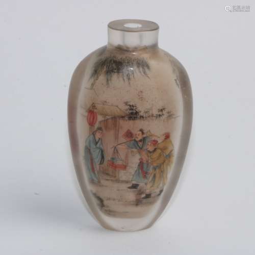 INSIDE PAINTED SNUFF BOTTLE QING DYNASTY