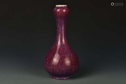 FLAMBE GLAZED VASE QING DYNASTY