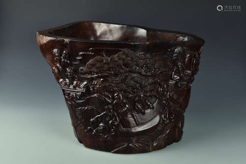 CARVED ROSEWOOD CUP