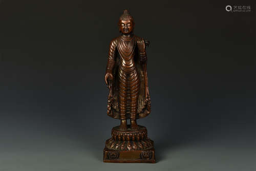 BRONZE STANDING SHAKYAMUNI NEPAL