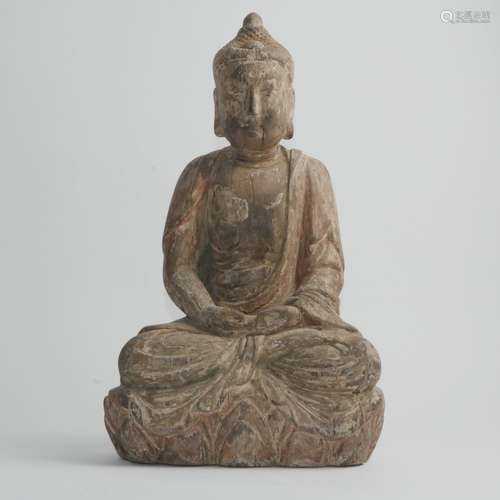 WOODEN SHAKYAMUNI QING DYNASTY