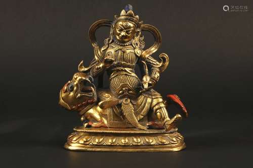 BRONZE GILT VAISHRAVANA