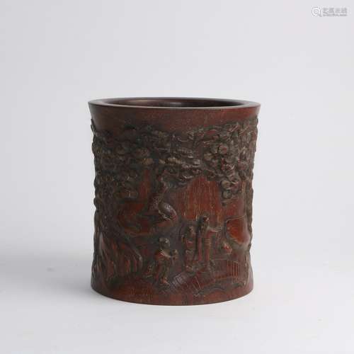 HUANGHUALI BRUSHPOT QING DYNASTY