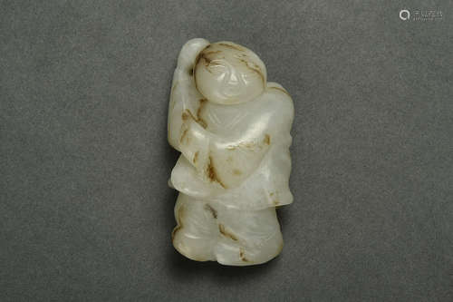 WHITE JADE BOY QING DYNASTY