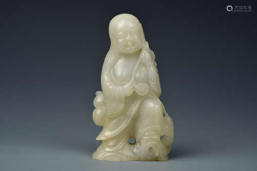 WHITE JADE STANDING FIGURE REPUBLIC