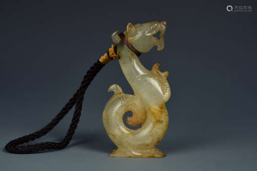 CELADON JADE DRAGON MING DYNASTY