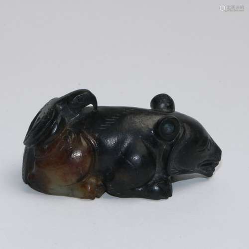 RUSSET JADE BEAST HAN DYNASTY