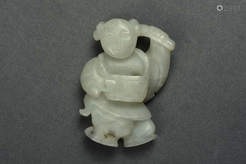 WHITE JADE KID MING DYNASTY