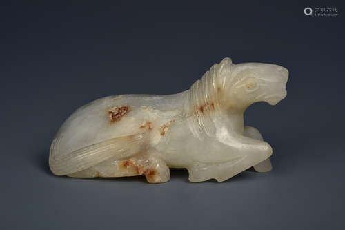 WHITE JADE HORSE QING DYNASTY