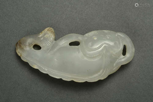 WHITE JADE CARP MING DYNASTY