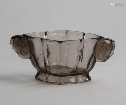 SMOKE QUARTZ CUP QING DYNASTY