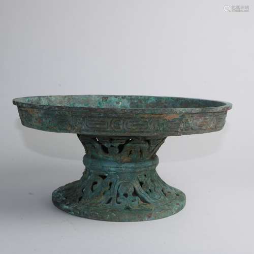 BRONZE STEM TRAY WARRING STATE PERIOD