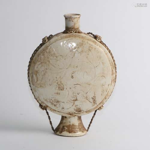 TING MOON FLASK LIAO DYNASTY