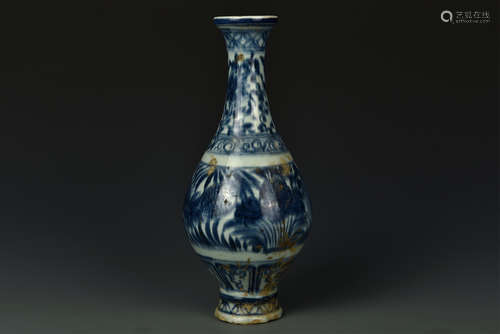 BLUE AND WHITE VASE YUAN DYNASTY