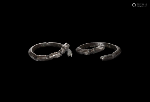 Viking Silver Segmented Snake Ring