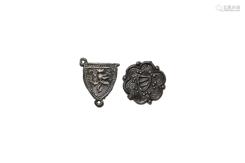 Medieval Heraldic Pilgrim's Badge Group