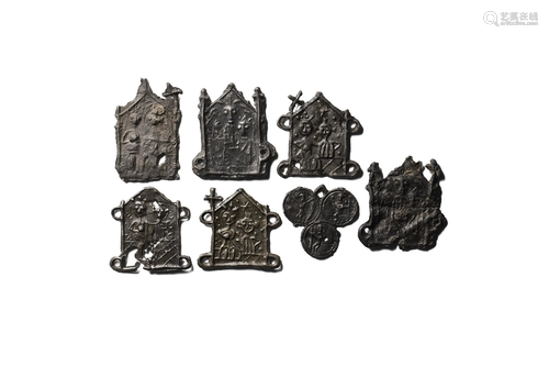 Medieval Mary and Child Pilgrim's Badge Group