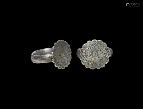 Medieval Silver Ring with Star of Bethlehem