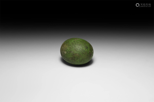 Stone Age Green-Patinated Macehead