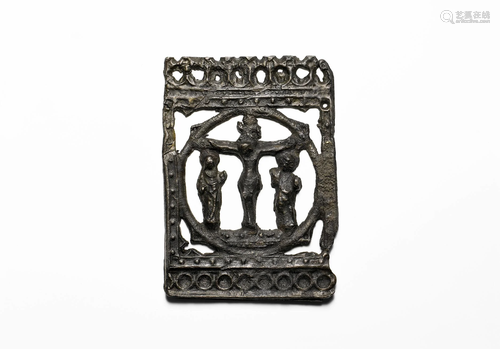 Large Medieval Pilgrim's Calvary Plaque