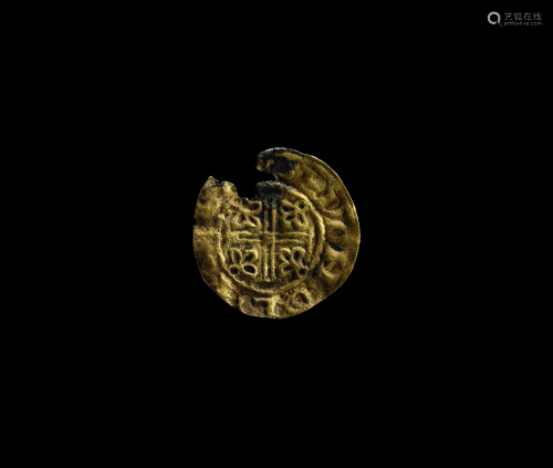 Norman Henry I - Uniface Brass Coin Brooch