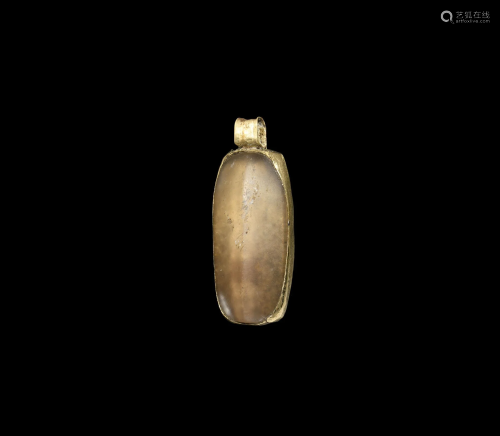 Viking Gold Pendant with Keeled Crystal