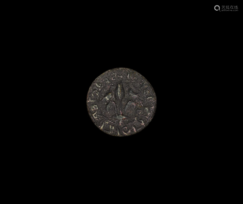 Medieval Seal Matrix with Fleur-de-Lys