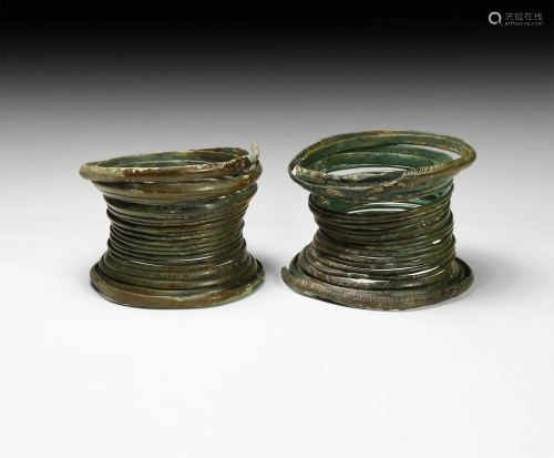 Bronze Age Coiled Armlet Pair