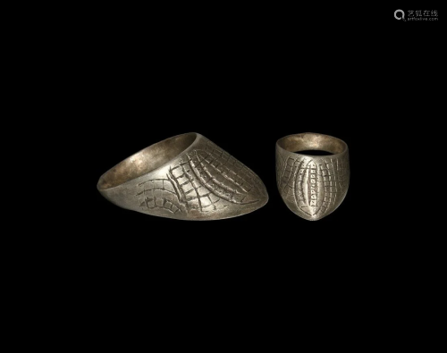 Medieval Silver Archer's Ring