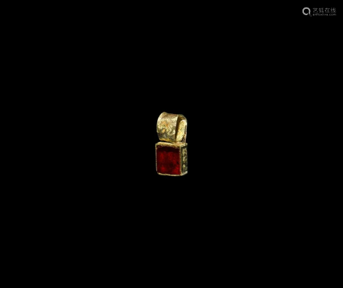 Merovingian Gold Pendant with Garnet