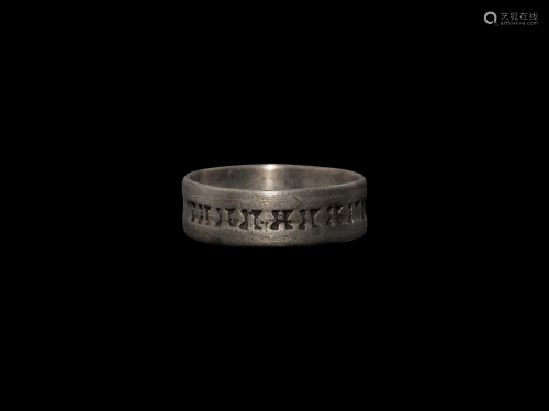 Viking Silver Stamped Ring