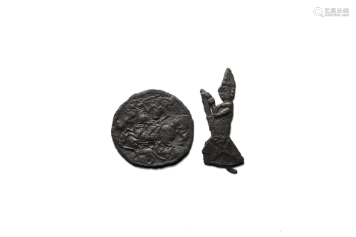 Tudor Pilgrim's Medallion and Toy Fusilier Group