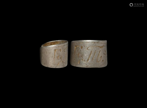 Georgian Silver Ring for E M
