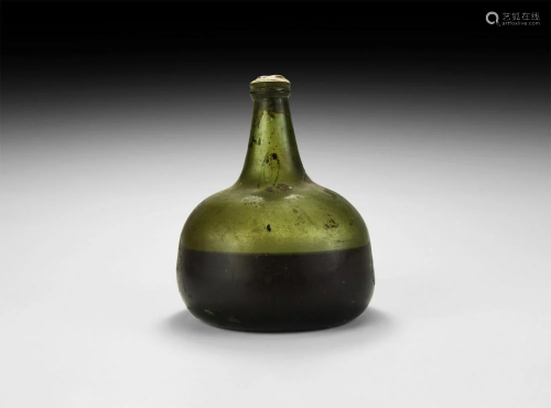 Post Medieval Wine Bottle with Contents