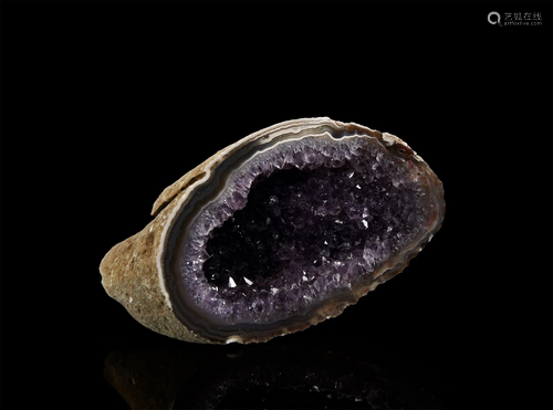 Brazil Amethyst Crystal Geode Specimen